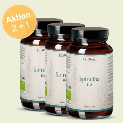 Set: 2+1 Aktion: Bio-Spirulina Pulver MHD 06/25 - 3 x 90g *