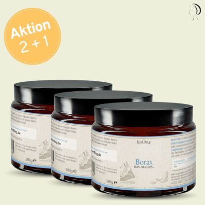 Set: 2+1 Borax - 99,9% Reinheit - Tiegel 3x 380g *