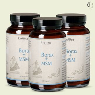 Set: 3er Pack - Borax Original - 99,9% Reinheit - OptiMSM® + Natriumtetrabora... *