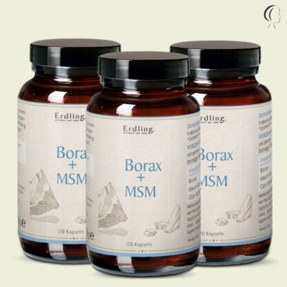 Set: 3er Pack - Borax Original - 99,9% Reinheit - OptiMSM® + Natriumtetrabora... *