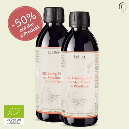Set: Aktion BIO Honig-Elixier mit Myo-Inositol + Riboflavin - 2x 250ml *