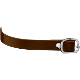 Sporenriemen - 45 cm, Leder braun, Schnalle silber *