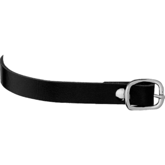 Sporenriemen - 45 cm, Leder schwarz, Schnalle silber *