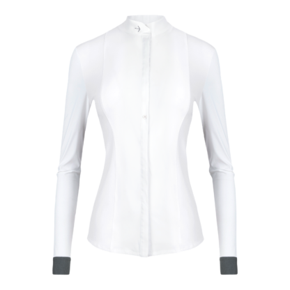 Turnierbluse "Janne" Cuff Greymelange *