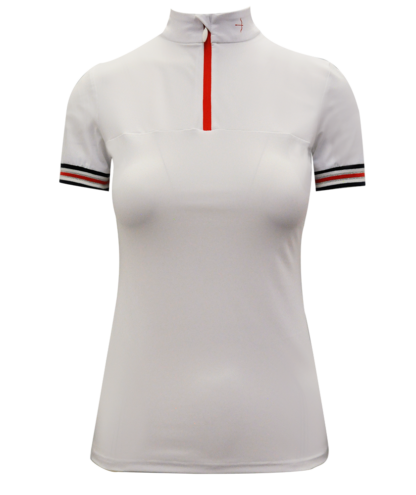 Turniershirt "Cora Zip" White *